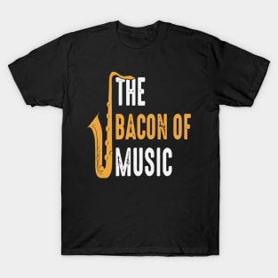 The Bacon of Music Design Saxophone T-Shirt